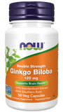 Ginkgo Biloba, Força Dupla 120 mg, 50 Cápsulas Vegetarianas