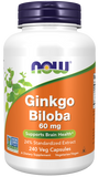 Ginkgo Biloba, 60 mg, 240 Cápsulas Vegetarianas