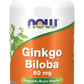 Ginkgo Biloba, 60 mg, 60 Cápsulas Vegetarianas