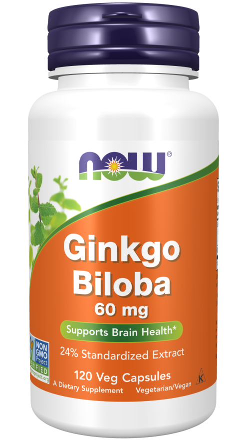 Ginkgo Biloba, 60 mg, 120 Cápsulas Vegetarianas