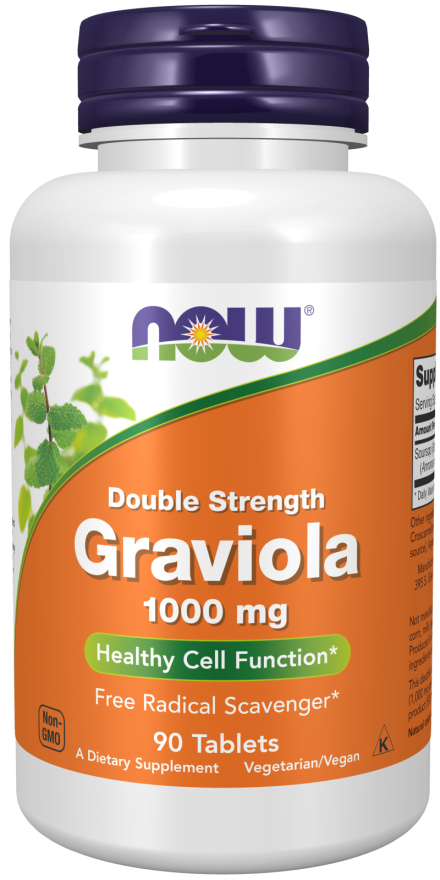 Graviola, 1000 mg, de força dupla, 90 Tablets