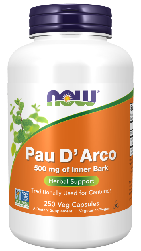 Pau D'Arco, 500 mg, 250 Cápsulas Vegetarianas