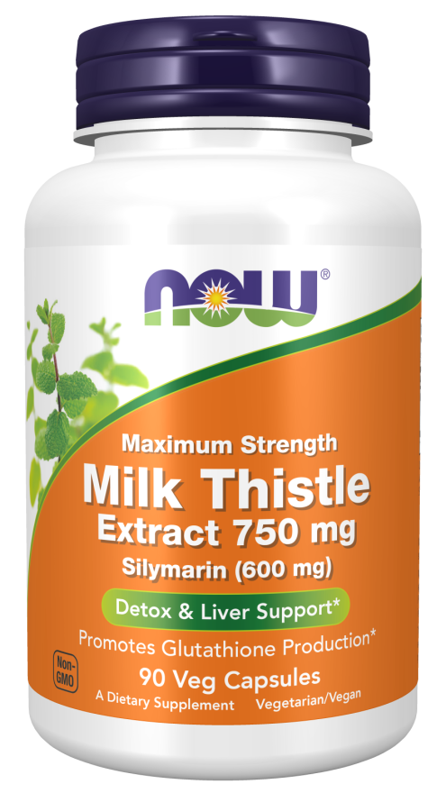 Extrato de Cardo Mariano, 750 mg, de Silimarina (600 mg), 90 Cápsulas Vegetarians de Força Máxima