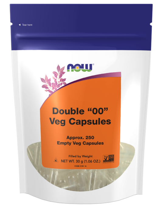 Cápsulas Vazias, Vegetariana, Duplo "00", 250 Softgels