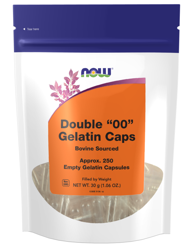 Cápsulas Vazias, Gelatina, Duplo "00", 250 Softgels