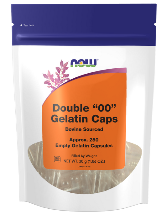 Cápsulas Vazias, Gelatina, Duplo "00", 250 Softgels