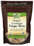 Cubos de Gengibre, Cristalizado e Orgânico, (454 g)