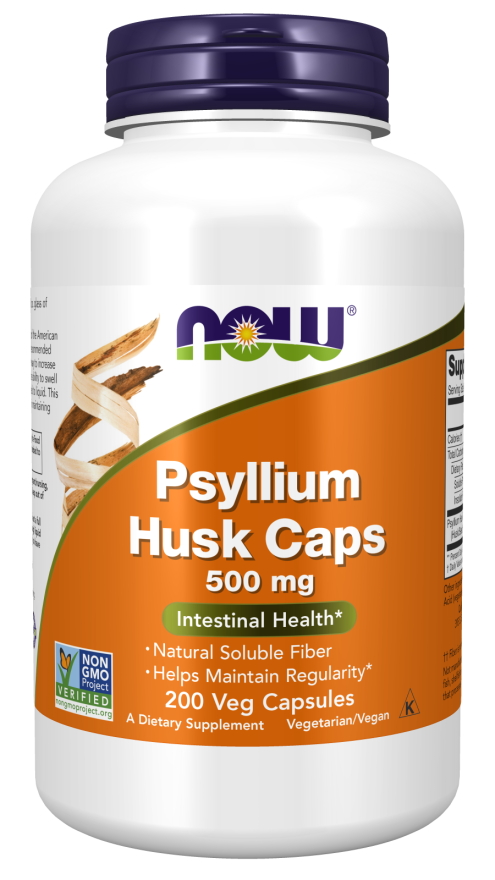 Psyllium Husk, 500 mg, 200 Cápsulas Vegetarianas