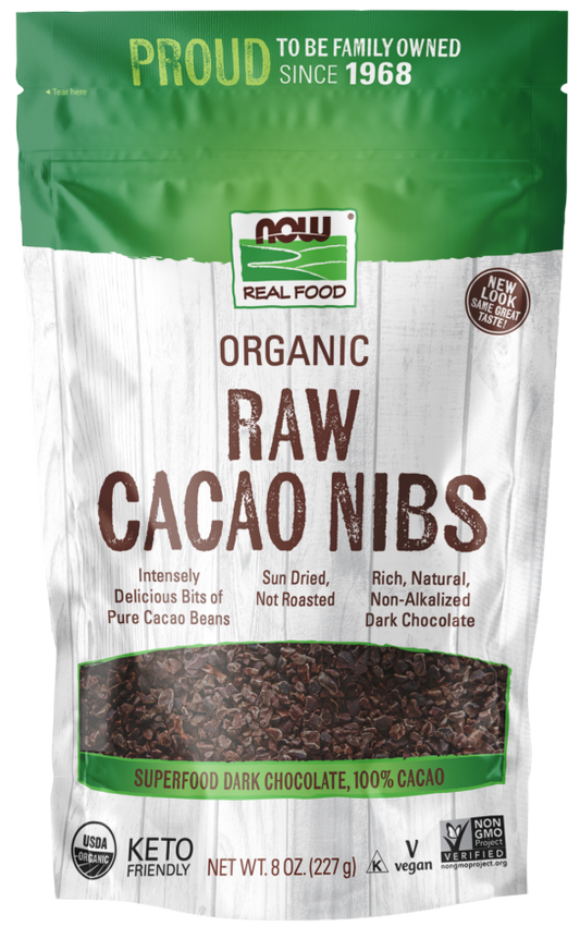 Nibs de Cacau, Orgânicos e Crus, (227 g)