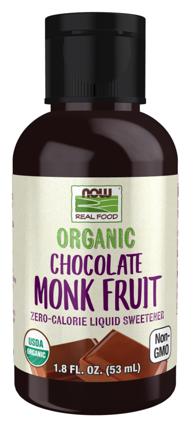 Monk Fruit Chocolate Líquido, Orgânico, ( 53 ml)