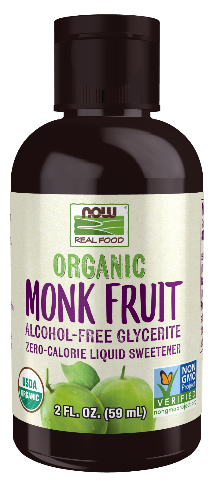 Monk Fruit Liquid, Glicerita Orgânica Sem Álcool, ( 59 ml)