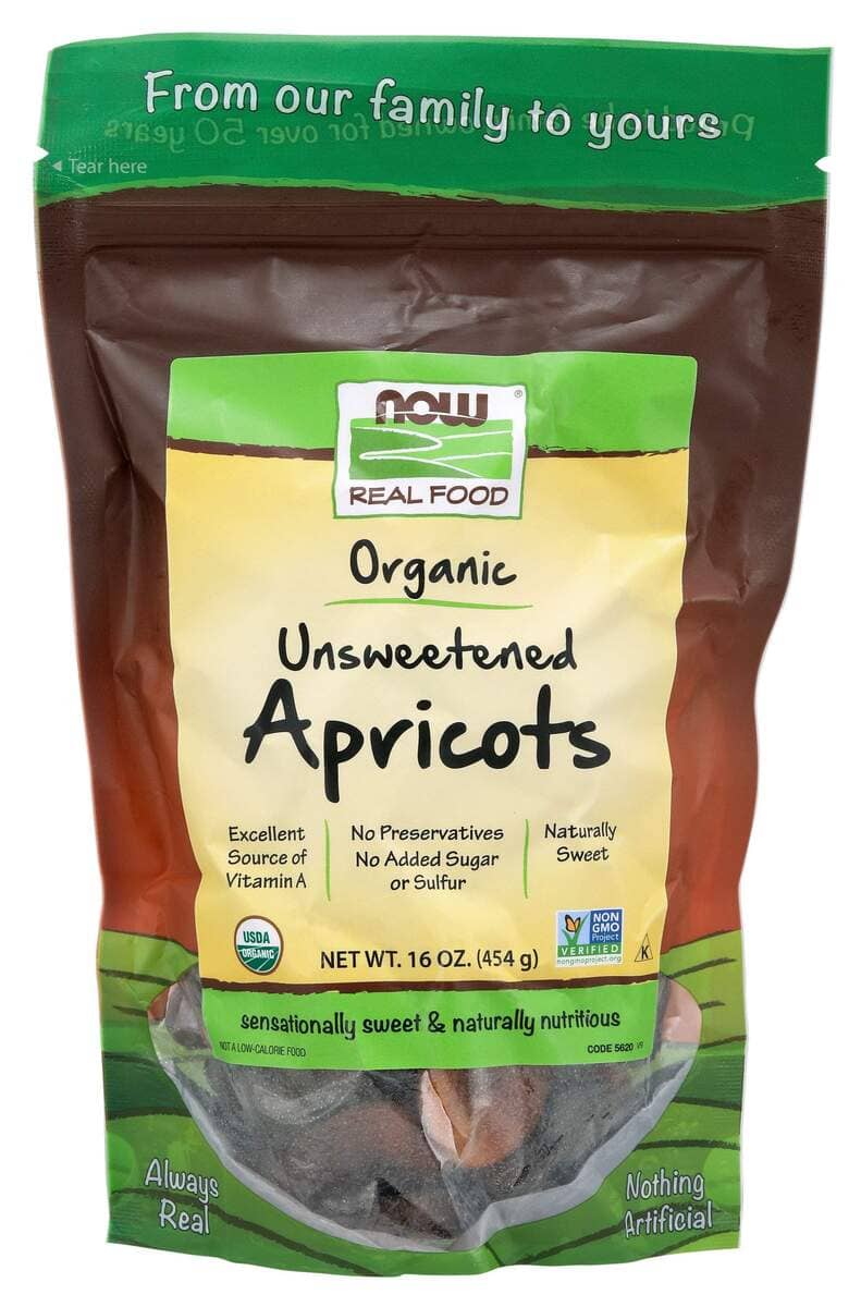 Damascos, sem açúcar e orgânicos, 16 onças.-Now Foods-Alimentos Naturais,Frutas Secas