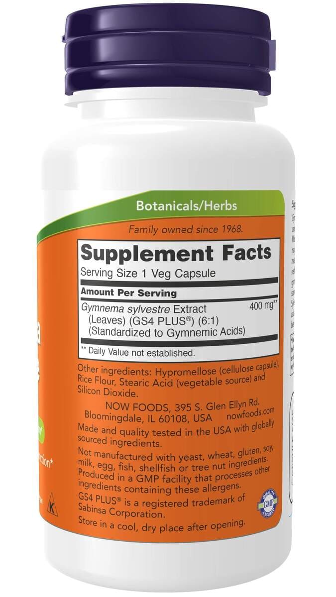 Gymnema Sylvestre 400 mg - 90 cápsulas vegetais-Now Foods-Gerenciamento De Glicose,Suplementos