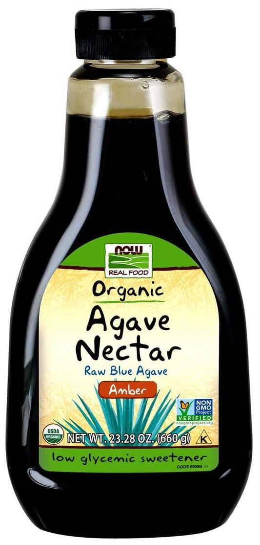 Néctar de agave, âmbar e orgânico, 23,28 onças.-Now Foods-Adoçantes,Alimentos Naturais